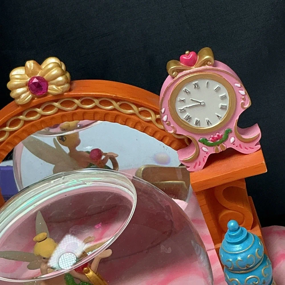 Disney Tinkerbell‎ Snow Globe The Pink Vanity Plays You Can Fly 2002